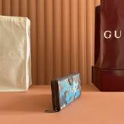 Uubags Gucci GG zip-around wallet in blue GG fabric 19x10.5x2.5cm - 5