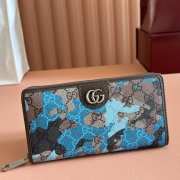 Uubags Gucci GG zip-around wallet in blue GG fabric 19x10.5x2.5cm - 4