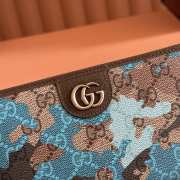 Uubags Gucci GG zip-around wallet in blue GG fabric 19x10.5x2.5cm - 3