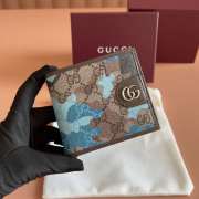 Uubags Gucci GG bi-fold wallet blue GG fabric 11x9cm - 1