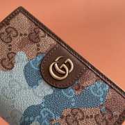Uubags Gucci GG long card case in blue GG fabric 7.5x12cm - 4