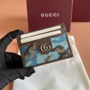 Uubags Gucci GG card case in blue GG fabric 11x7cm - 1