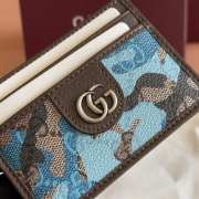 Uubags Gucci GG card case in blue GG fabric 11x7cm - 3