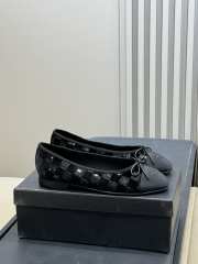 Uubags Chanel G02819 ballet flats black sequins & grosgrain  - 2