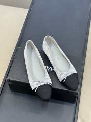 Uubags Chanel G02819 ballet flats white/black sequins & grosgrain - 1