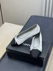 Uubags Chanel G02819 ballet flats white/black sequins & grosgrain - 4