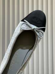 Uubags Chanel G02819 ballet flats white/black sequins & grosgrain - 3