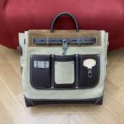 Uubags Louis Vuitton M26019 Steamer 40 Bag In Tan Suede Leather 40x42x17cm - 1