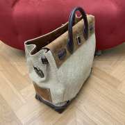 Uubags Louis Vuitton M26019 Steamer 40 Bag In Tan Suede Leather 40x42x17cm - 4