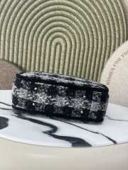 Uubags Chanel Medium Shopping Bag Tweed, Shearling Lambskin & Gold-Tone Metal In Black & Gray 33cm - 5