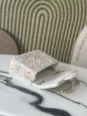 Uubags Chanel Mini Flap Bag Multicolor Tweed, Silver-Tone Hardware 20cm - 4