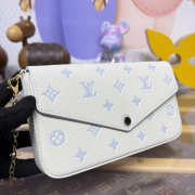 Uubags Louis Vuitton M8127 Pochette Félicie Monogram Milky White/Blue 21x12x3cm - 3