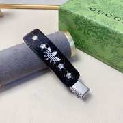 Uubags Gucci Star Crystal Logo Hair Barrette Clip - 5