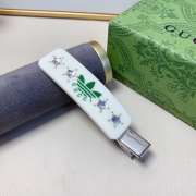 Uubags Gucci Star Crystal Logo Hair Barrette Clip - 4