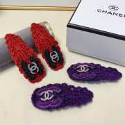 Uubags Chanel Knit Hair Clip with Embroidered Logo - 1