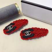 Uubags Chanel Knit Hair Clip with Embroidered Logo - 5