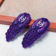 Uubags Chanel Knit Hair Clip with Embroidered Logo - 2