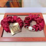 Uubags Leoewe Satin Scrunchie with Gold Logo Plate - 6