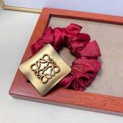 Uubags Leoewe Satin Scrunchie with Gold Logo Plate - 5
