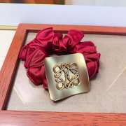 Uubags Leoewe Satin Scrunchie with Gold Logo Plate - 2