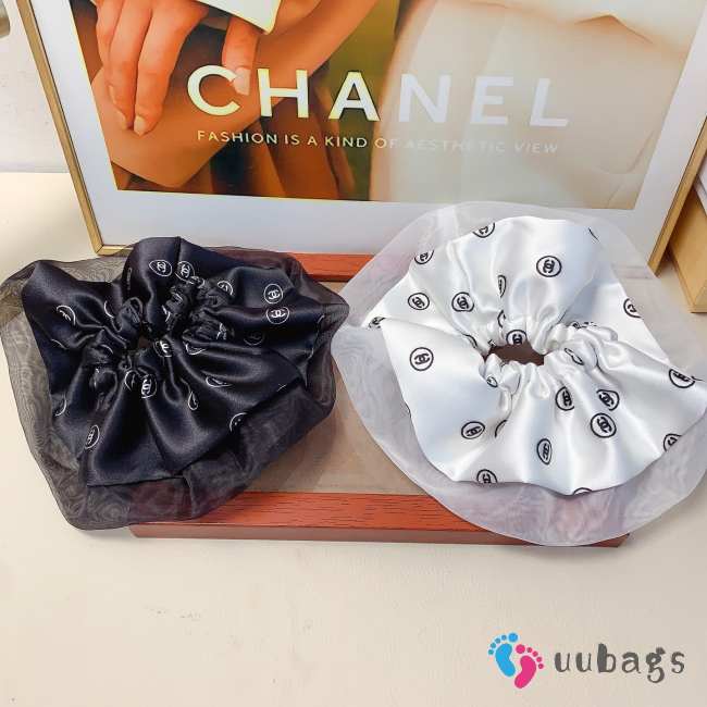 Uubags Chanel Organza Logo Scrunchies - 1