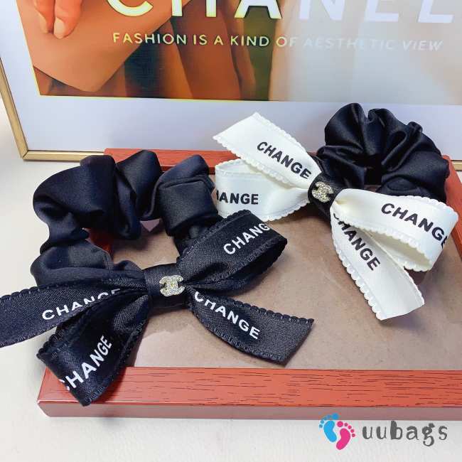 Uubags Chanel Ribbon Bow Hair Scrunchie - 1