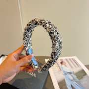 Uubags Prada Black Tweed Padded Headband - 6