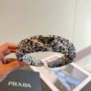 Uubags Prada Black Tweed Padded Headband - 5