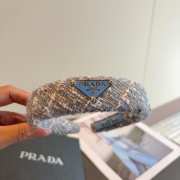 Uubags Prada Blue Tweed Padded Headband - 4