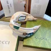 Uubags Gucci Floral Print Padded Headband with Metal Logo - 2