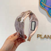Uubags Gucci silk headband with GG logo in pink - 6