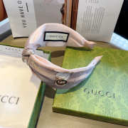 Uubags Gucci silk headband with GG logo in pink - 4