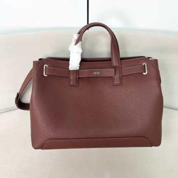 Uubags Medium Dior Normandie Tote Bag Burgundy Dior Icons Calfskin 42x27.5x17cm