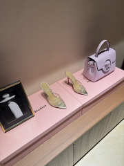 Uubags Christian Louboutin Just Nothing Strass Mule In Silver 10cm - 6