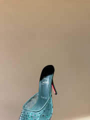 Uubags Christian Louboutin Just Nothing Strass Mule In Green 10cm - 2