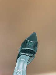 Uubags Christian Louboutin Just Nothing Strass Mule In Green 10cm - 3