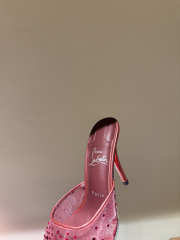 Uubags Christian Louboutin Just Nothing Strass Mule In Burgundy 10cm - 6