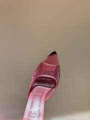Uubags Christian Louboutin Just Nothing Strass Mule In Burgundy 10cm - 5