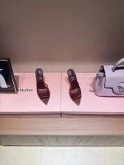 Uubags Christian Louboutin Just Nothing Strass Mule In Burgundy 10cm - 3