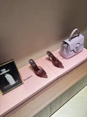 Uubags Christian Louboutin Just Nothing Strass Mule In Burgundy 10cm - 4