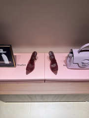 Uubags Christian Louboutin Just Nothing Strass Mule In Burgundy 10cm - 2