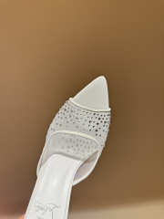 Uubags Christian Louboutin Just Nothing Strass Mule In White 10cm - 4