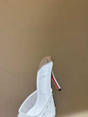 Uubags Christian Louboutin Just Nothing Strass Mule In White 10cm - 3