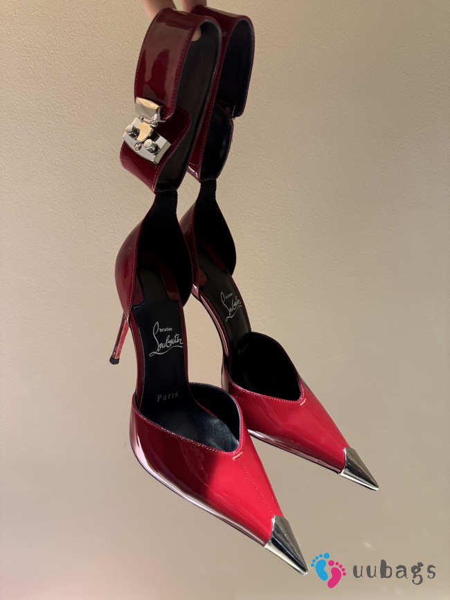 Uubags Christian Louboutin Lock Me Up Pointed Toe Pumps In Red 10.5cm - 1