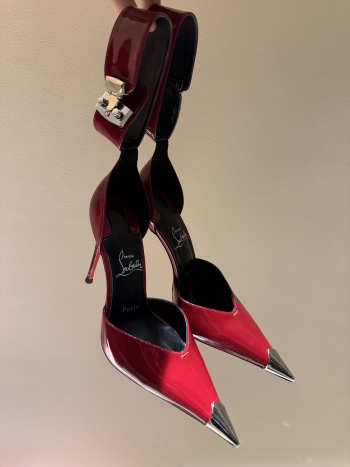 Uubags Christian Louboutin Lock Me Up Pointed Toe Pumps In Red 10.5cm