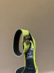 Uubags Christian Louboutin Lock Me Up Pointed Toe Pumps In Acid Green 10.5cm - 5