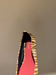 Uubags Schiaparelli Keyhole Zebra-Print Calfskin Flats  - 6