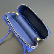Uubags Bottega Veneta Bang Bang Vanity Case In Blue Royal Intrecciato Suede 22x12.5x5cm - 6
