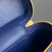 Uubags Bottega Veneta Bang Bang Vanity Case In Blue Royal Intrecciato Suede 22x12.5x5cm - 4