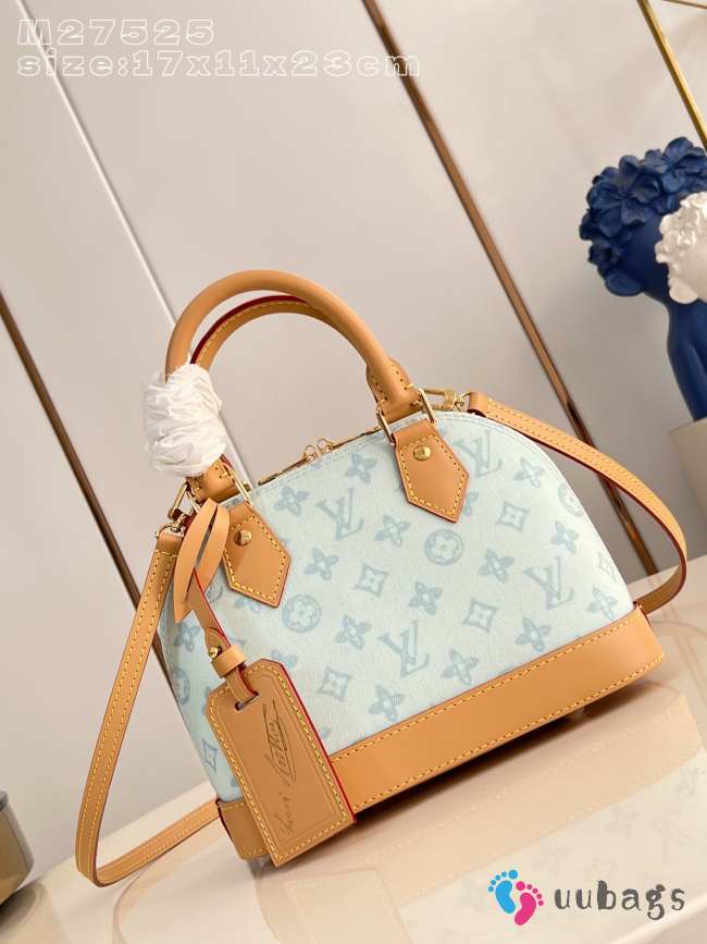 Uubags Louis Vuitton M27525 Alma BB Other Monogram Canvas In Blue 23.5x17.5x11.5cm - 1